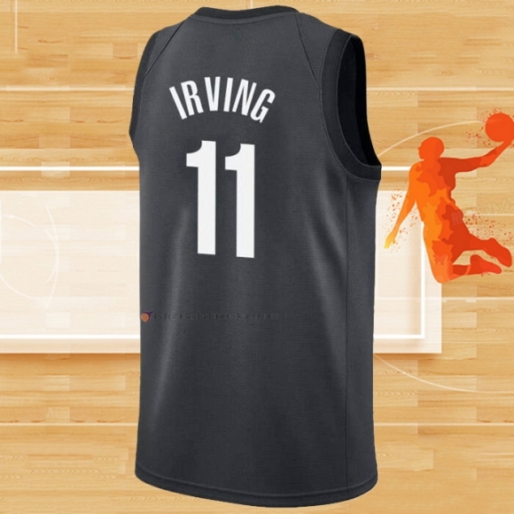 Camiseta Brooklyn Nets Kyrie Irving NO 11 Statement Negro