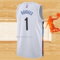 Camiseta Brooklyn Nets Mikal Bridges NO 1 Ciudad 2022-23 Blanco