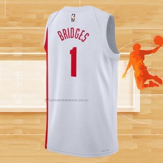 Camiseta Brooklyn Nets Mikal Bridges NO 1 Classic 2022-23 Blanco