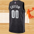 Camiseta Brooklyn Nets Personalizada Earned 2020-21 Negro