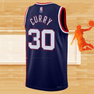 Camiseta Brooklyn Nets Seth Curry NO 30 Ciudad 2021-22 Azul