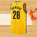 Camiseta Brooklyn Nets Spencer Dinwiddie NO 26 Ciudad 2020-21 Amarillo