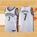 Camiseta Nino Brooklyn Nets Kevin Durant NO 7 Ciudad 2019-20 Blanco