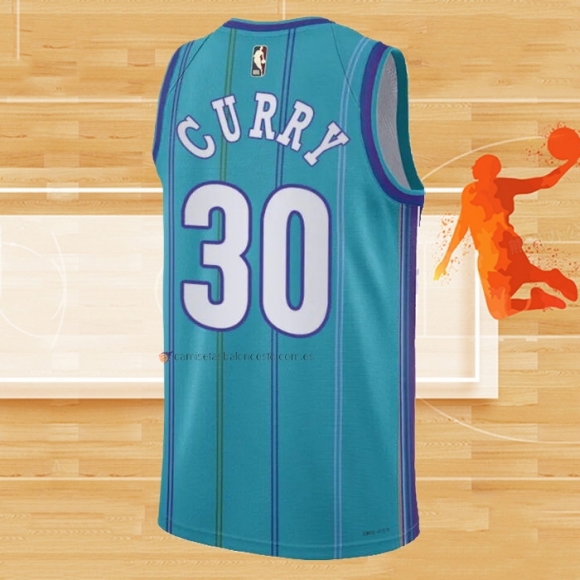 Camiseta Charlotte Hornets Dell Curry NO 30 Classic 2023-24 Verde