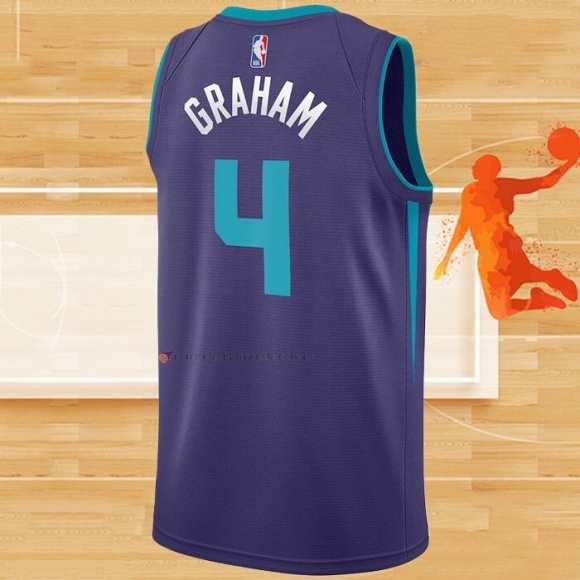 Camiseta Charlotte Hornets Devonte Graham NO 4 Statement Edition Violeta