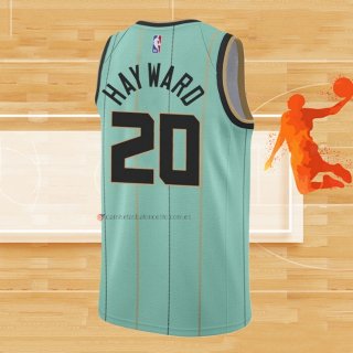 Camiseta Charlotte Hornets Gordon Hayward NO 20 Ciudad 2020-21 Verde