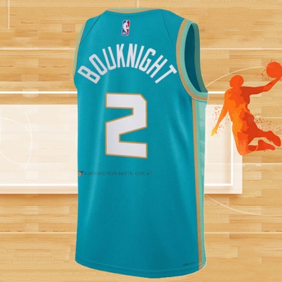 Camiseta Charlotte Hornets James Bouknight NO 2 Ciudad 2023-24 Verde