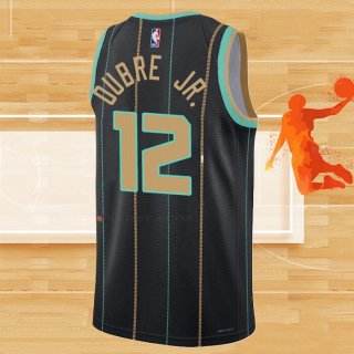 Camiseta Charlotte Hornets Kelly Oubre JR. NO 12 Ciudad 2022-23 Negro