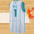 Camiseta Charlotte Hornets LaMelo Ball NO 1 Association 2022-23 Blanco