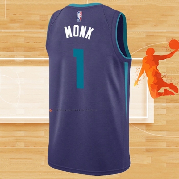 Camiseta Charlotte Hornets Malik Monk NO 1 Statement Edition Violeta