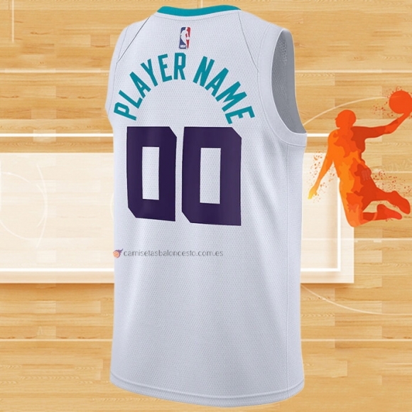 Camiseta Charlotte Hornets Personalizada Association Blanco