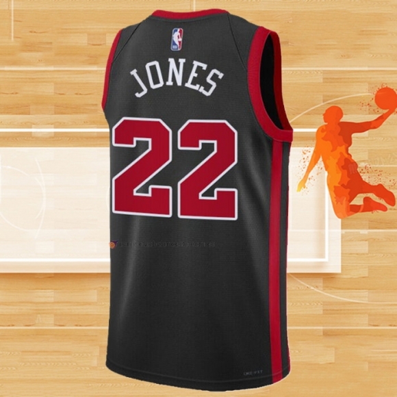 Camiseta Chicago Bulls Carlik Jones NO 22 Ciudad 2023-24 Negro