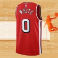 Camiseta Chicago Bulls Coby White NO 0 Ciudad 2021-22 Rojo