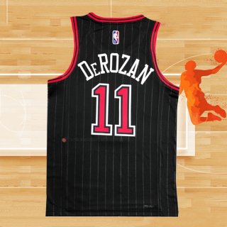 Camiseta Chicago Bulls DeMar DeRozan NO 11 Statement 2020-21 Negro