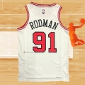 Camiseta Chicago Bulls Dennis Rodman NO 91 Association 2021 Blanco