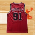 Camiseta Chicago Bulls Dennis Rodman NO 91 Mitchell & Ness 1996-97 Rojo