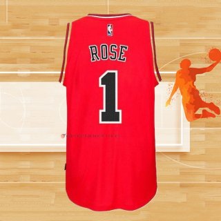 Camiseta Chicago Bulls Derrick Rose NO 1 Hardwood Classics Throwback 2008-09 Rojo