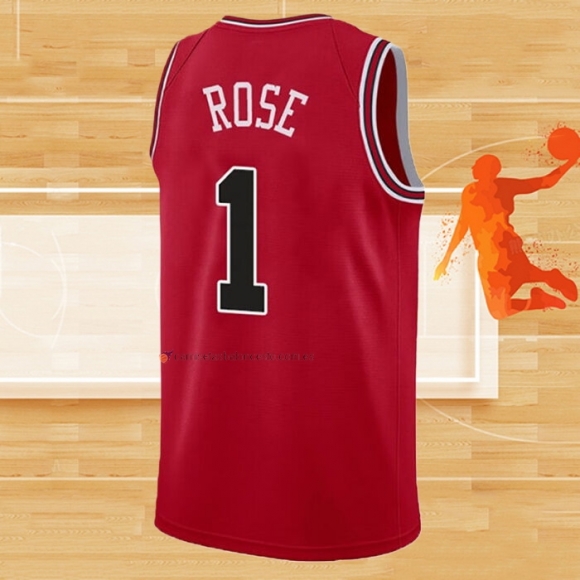 Camiseta Chicago Bulls Derrick Rose NO 1 Icon Rojo