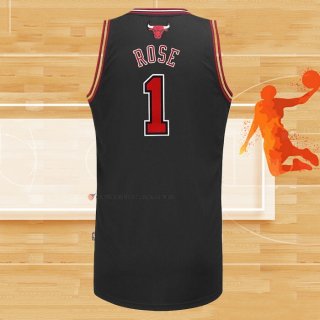 Camiseta Chicago Bulls Derrick Rose NO 1 Retro Negro