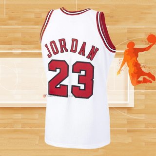 Camiseta Chicago Bulls Michael Jordan NO 23 Mitchell & Ness 1997-98 Blanco