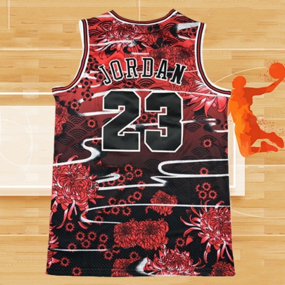 Camiseta Chicago Bulls Michael Jordan NO 23 Mitchell & Ness Lunar New Year Rojo