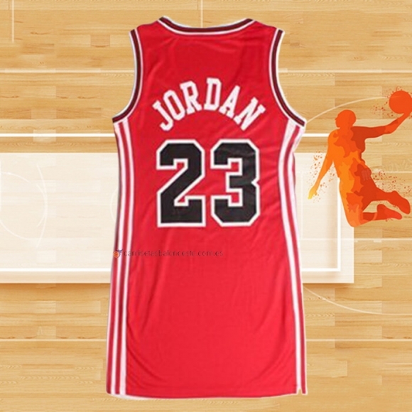 Camiseta Mujer Chicago Bulls Michael Jordan NO 23 Icon Rojo