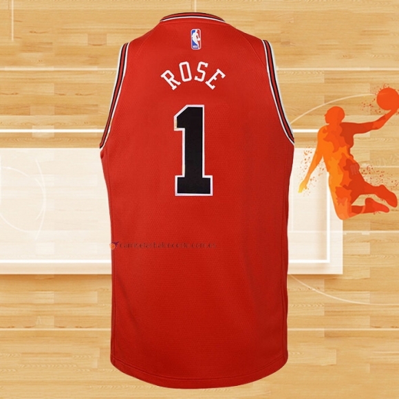 Camiseta Nino Chicago Bulls Derrick Rose NO 1 Icon Rojo