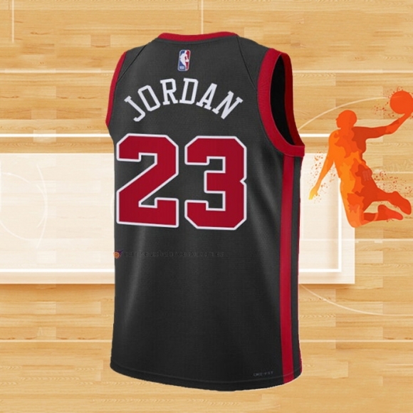 Camiseta Nino Chicago Bulls Michael Jordan NO 23 Ciudad 2023-24 Negro