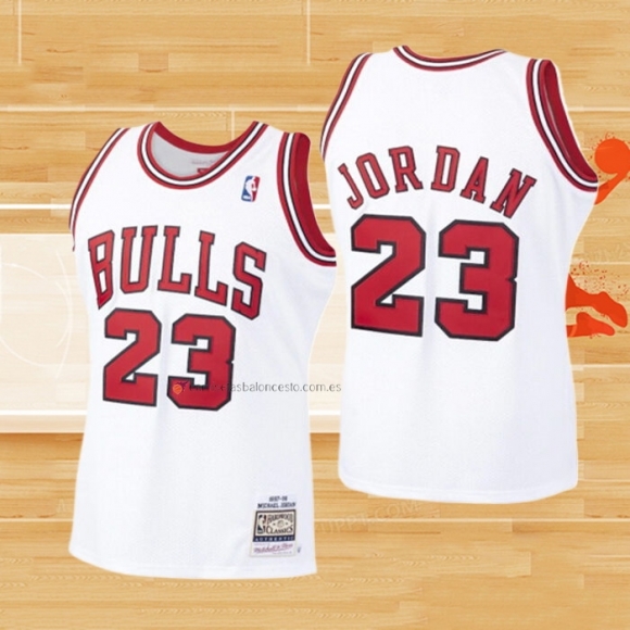 Camiseta Nino Chicago Bulls Michael Jordan NO 23 Mitchell & Ness 1997-98 Blanco