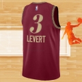 Camiseta Cleveland Cavaliers Caris Levert NO 3 Ciudad 2023-24 Rojo