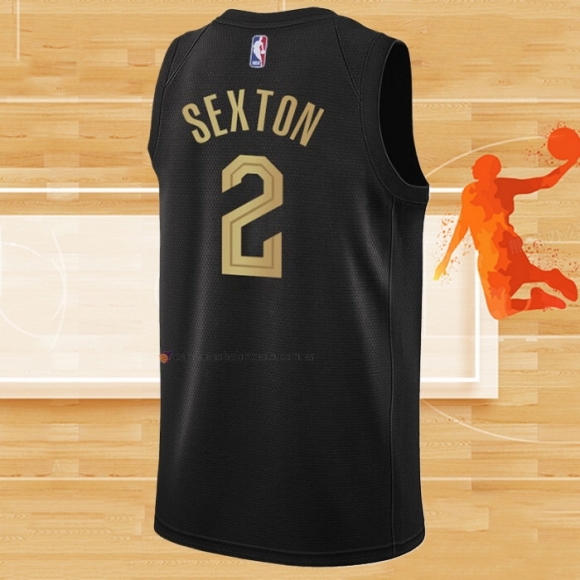 Camiseta Cleveland Cavaliers Collin Sexton NO 2 Statement 2022-23 Negro