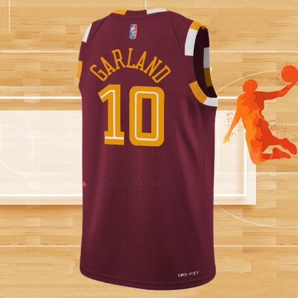 Camiseta Cleveland Cavaliers Darius Garland NO 10 Ciudad Rojo