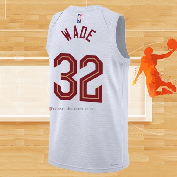 Camiseta Cleveland Cavaliers Dean Wade NO 32 Association 2022-23 Blanco