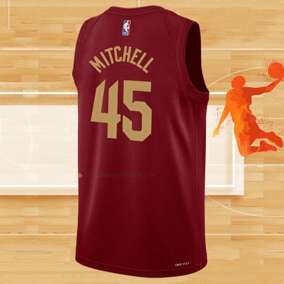 Camiseta Cleveland Cavaliers Donovan Mitchell NO 45 Icon 2022-23 Rojo