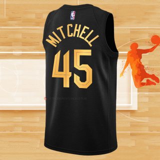 Camiseta Cleveland Cavaliers Donovan Mitchell NO 45 Statement 2022-23 Negro