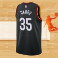 Camiseta Cleveland Cavaliers Isaac Okoro NO 35 Ciudad 2020-21 Negro