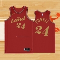 Camiseta Cleveland Cavaliers Justin Powell NO 24 Ciudad 2023-24 Rojo