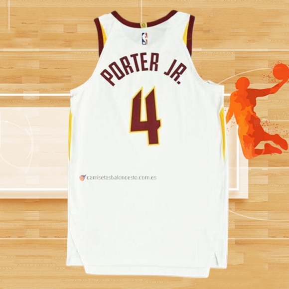 Camiseta Cleveland Cavaliers Kevin Porter Jr. NO 4 Association Autentico Blanco