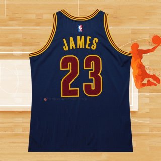 Camiseta Cleveland Cavaliers LeBron James NO 23 Mitchell & Ness 2015-16 Azul