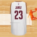 Camiseta Cleveland Cavaliers LeBron James NO 23 Retro Blanco2