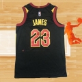 Camiseta Cleveland Cavaliers LeBron James NO 23 Retro Negro