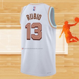 Camiseta Cleveland Cavaliers Ricky Rubio NO 13 Ciudad 2022-23 Blanco