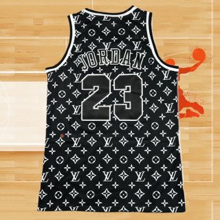 Camiseta Chicago Bulls x LV Michael Jordan NO 23 Mitchell & Ness 1997-98 Negro