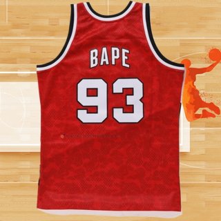 Camiseta Portland Trail Blazers Bape NO 93 Mitchell & Ness 1983-84 Rojo