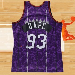 Camiseta Toronto Raptors Bape NO 93 Hardwood Classic Violeta