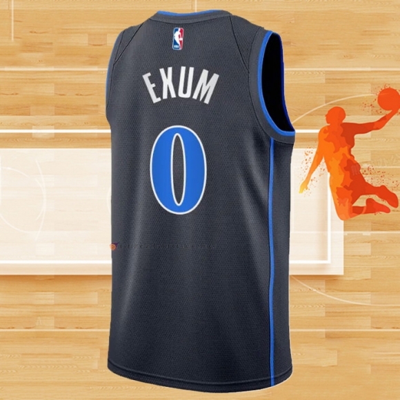 Camiseta Dallas Mavericks Dante Exum NO 0 Ciudad 2023-24 Azul