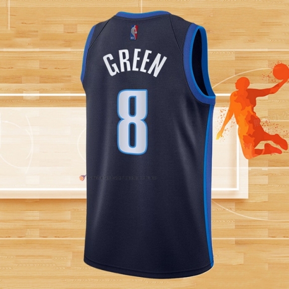 Camiseta Dallas Mavericks Josh Green NO 8 Earned 2020-21 Azul