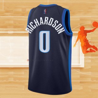 Camiseta Dallas Mavericks Josh Richardson NO 0 Earned 2020-21 Azul