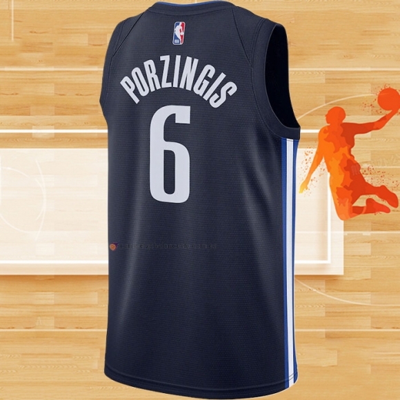 Camiseta Dallas Mavericks Kristaps Porzingis NO 6 Statement 2019-20 Azul