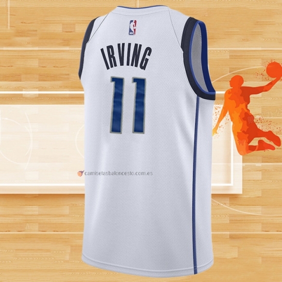 Camiseta Dallas Mavericks Kyrie Irving NO 11 Association 2022-23 Blanco